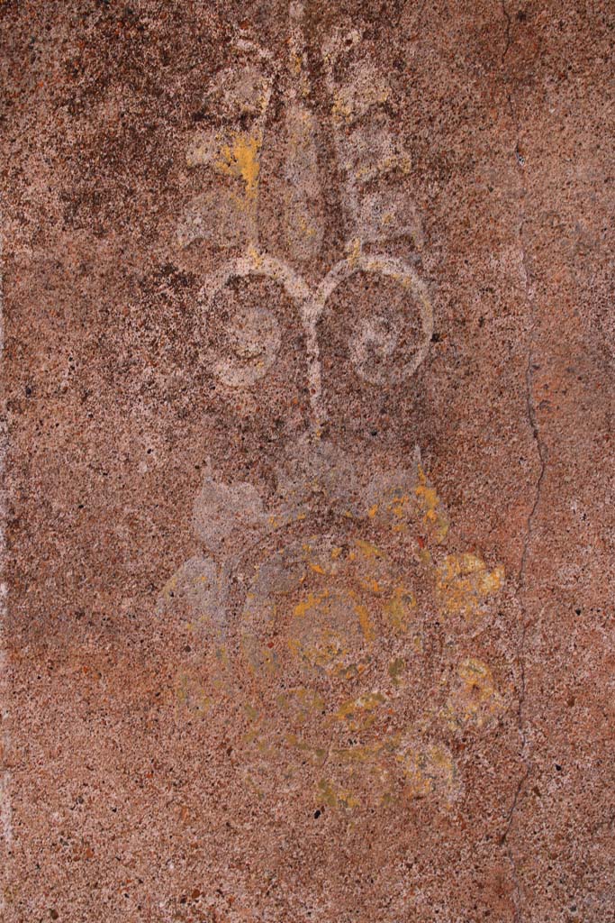 IX.5.14 Pompeii. May 2019. 
Room “f”, detail from panel on zoccolo on north side of centre panel.
Foto Christian Beck, ERC Grant 681269 DÉCOR.
