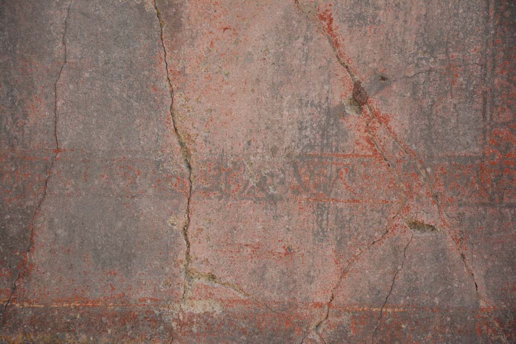 IX.5.14 Pompeii. May 2017. Room “f”, south wall, detail of painted decoration on remaining panel from middle zone.
Foto Christian Beck, ERC Grant 681269 DÉCOR.


