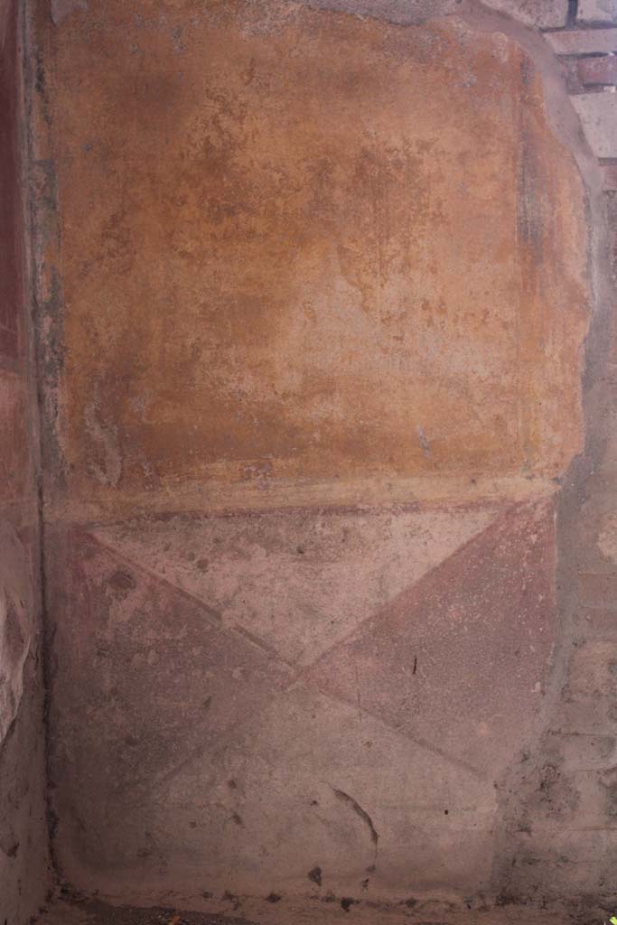 IX.5.14 Pompeii. May 2019. Cubiculum “g”, detail from lower west wall in south-west corner.  
Foto Christian Beck, ERC Grant 681269 DÉCOR.

