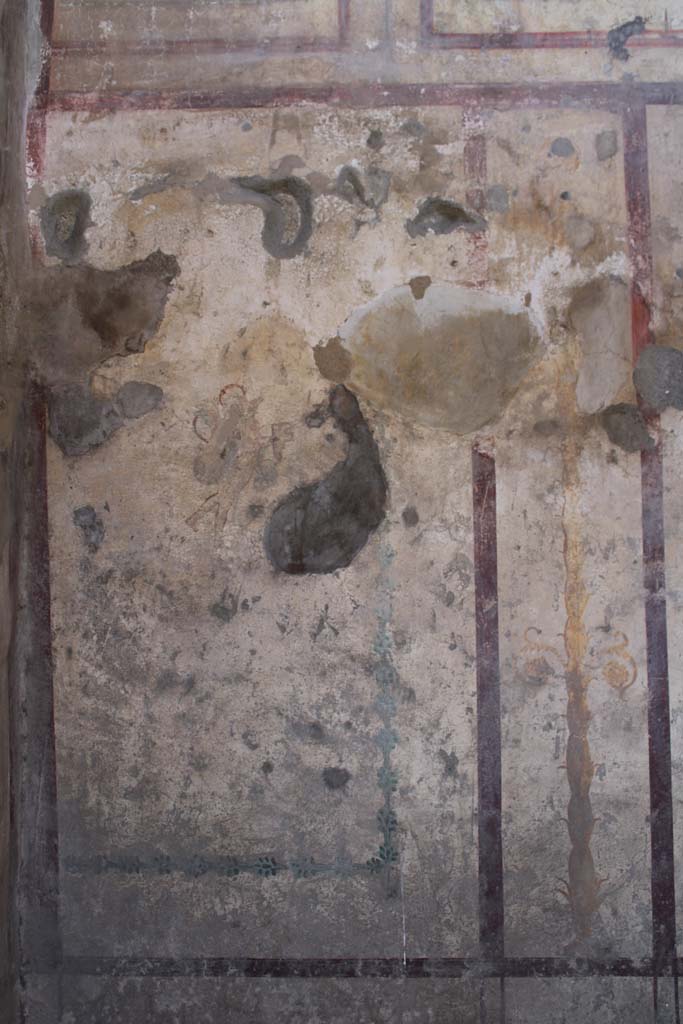 IX.5.16 Pompeii. May 2019. Room f’, panel on west wall at south end.
Foto Christian Beck, ERC Grant 681269 DÉCOR.

