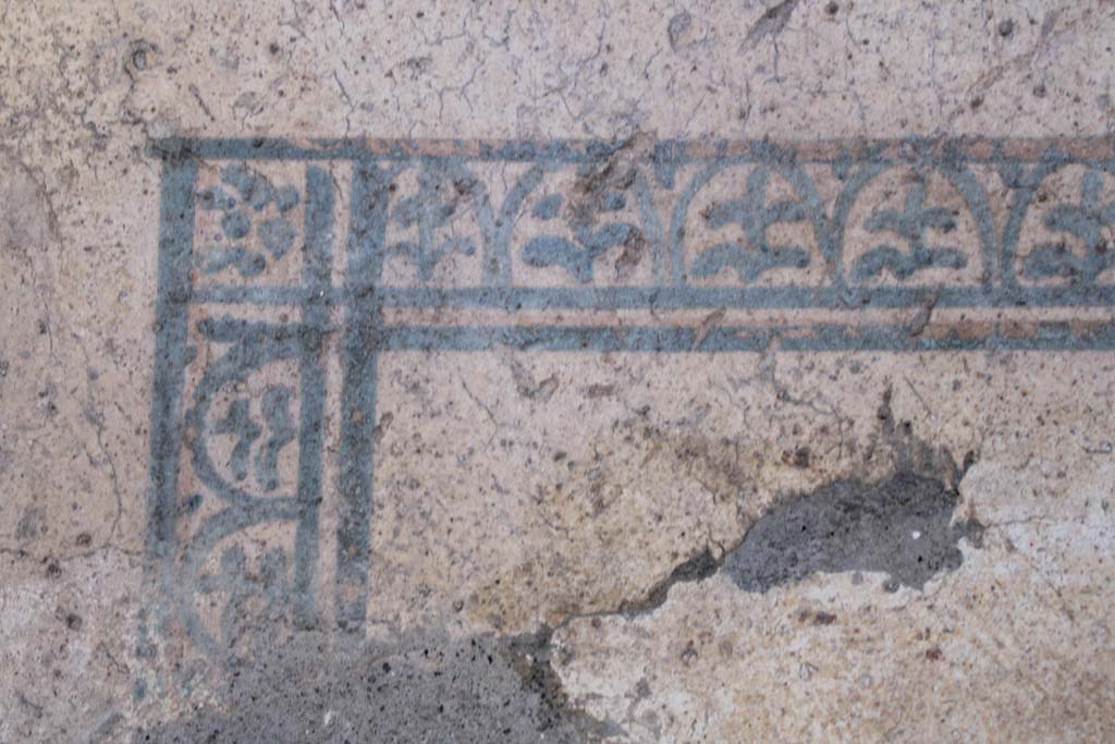 IX.5.16 Pompeii. May 2019. Room f’, west wall, detail of border edging the central panel.
Foto Christian Beck, ERC Grant 681269 DÉCOR.
