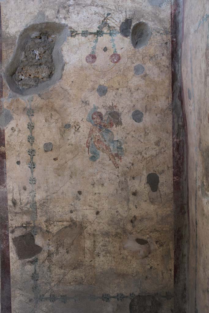 IX.5.16 Pompeii. May 2019. Room f’, panel at north end of west wall.
Foto Christian Beck, ERC Grant 681269 DÉCOR.

