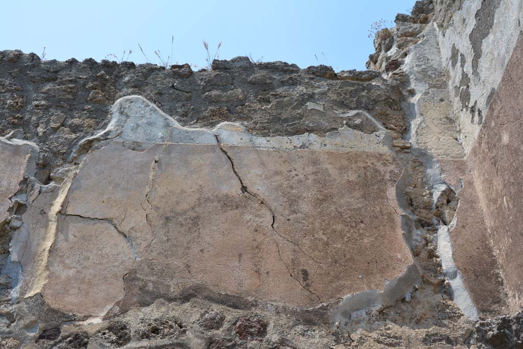 IX.5.17/6 Pompeii. May 2017. Room x, detail from east end of upper north wall.
Foto Christian Beck, ERC Grant 681269 DCOR.
