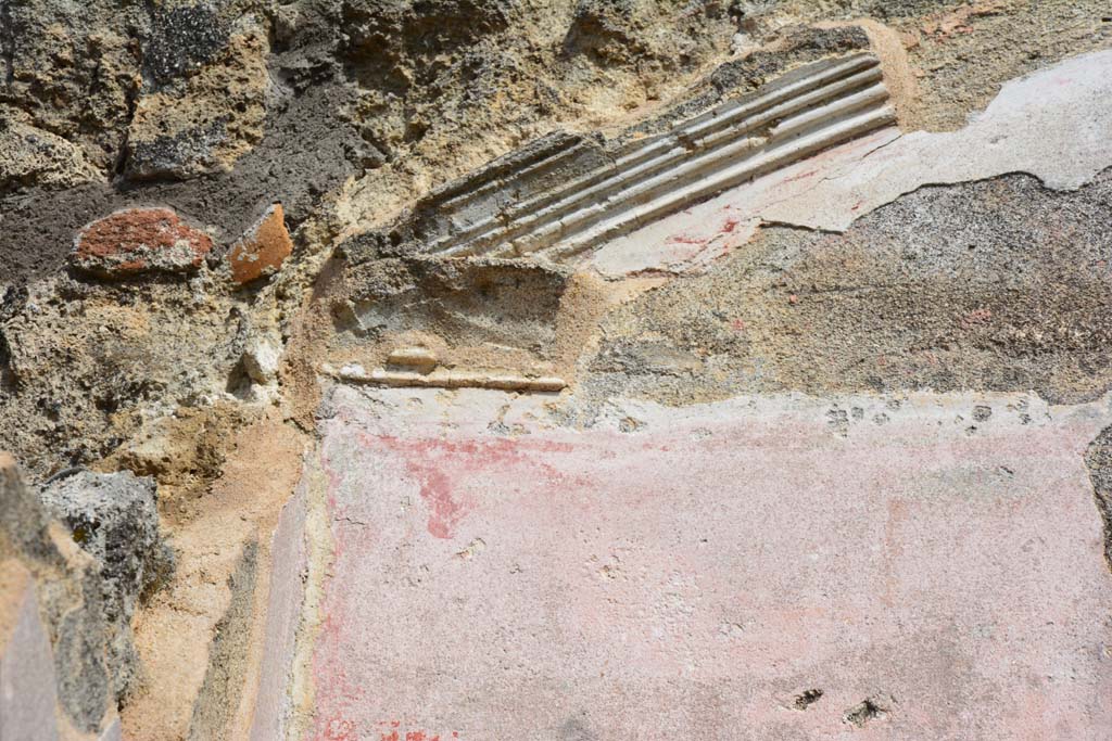 IX.5.18 Pompeii. March 2017. Room o, detail of stucco frieze on upper east wall at north end.
Foto Christian Beck, ERC Grant 681269 DÉCOR.
