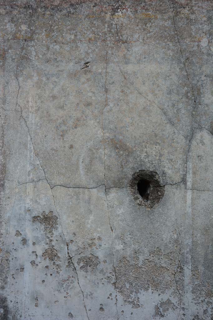 IX.5.18 Pompeii. March 2017. 
Room o, detail of faded medallion in centre of central panel on east wall.
Foto Christian Beck, ERC Grant 681269 DÉCOR.
