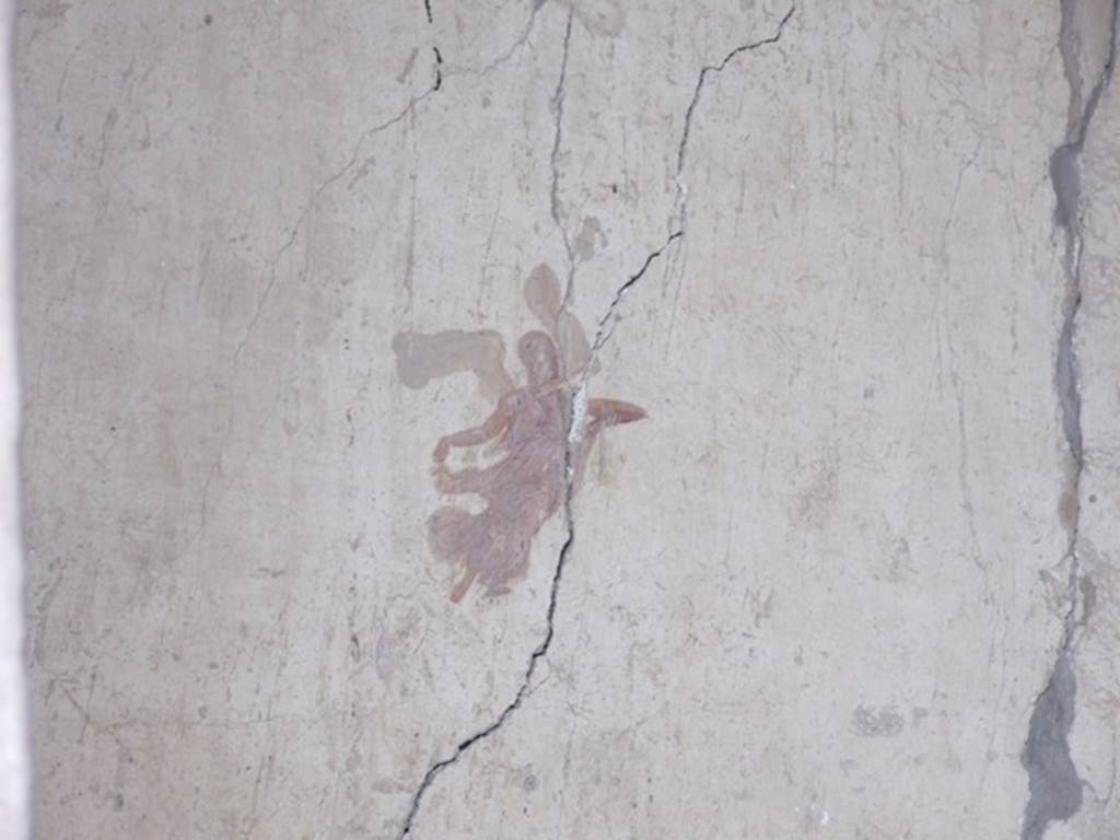 IX.8.6 Pompeii. March 2009. Room 57, painting of floating figure on west wall of white triclinium.