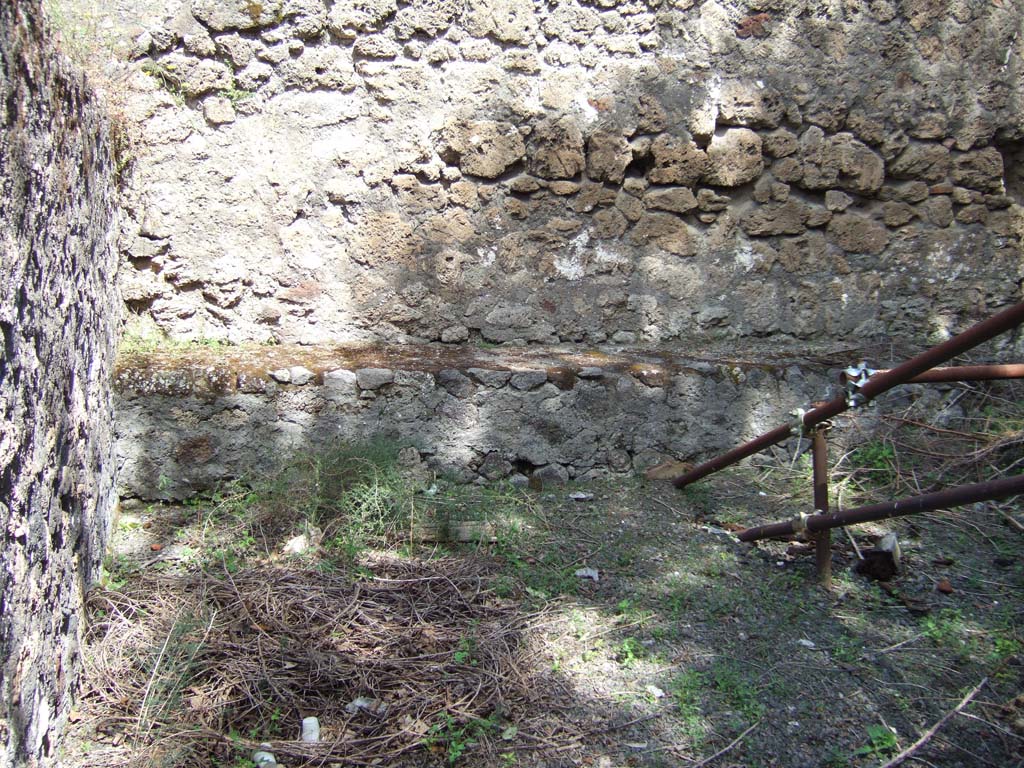 IX.10.2 Pompeii. May 2010. Tablinum and south end of atrium, from above. Looking west into the unexcavated.