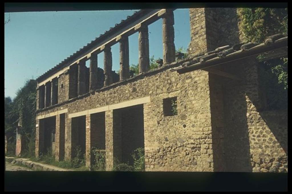 IX.12.1, IX.12.2, IX.12.3, IX.12.4 and IX.12.5 Pompeii.  Façade.  Photographed 1970-79 by Günther Einhorn, picture courtesy of his son Ralf Einhorn.