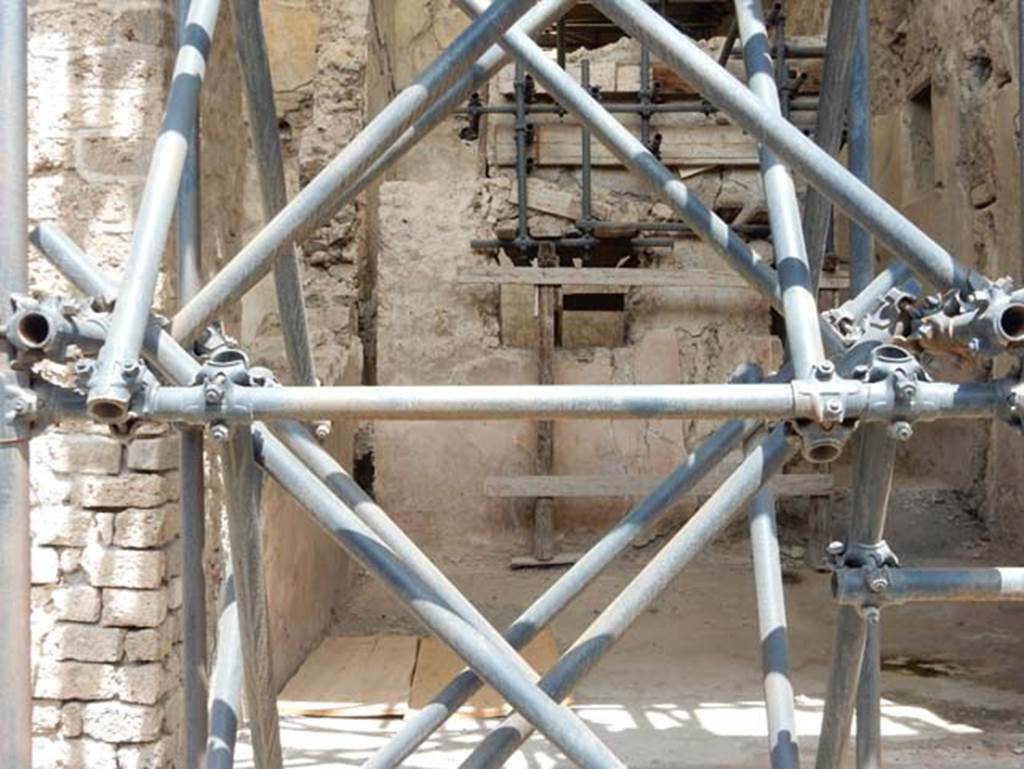 IX.12.7 Pompeii, May 2018. Looking towards north wall of shop-room 1, from entrance. Photo courtesy of Buzz Ferebee.