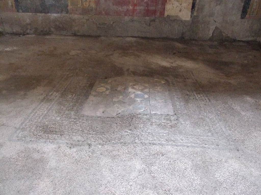 IX.12.9 Pompeii. December 2006. Room 16, mosaic floor in the oecus.