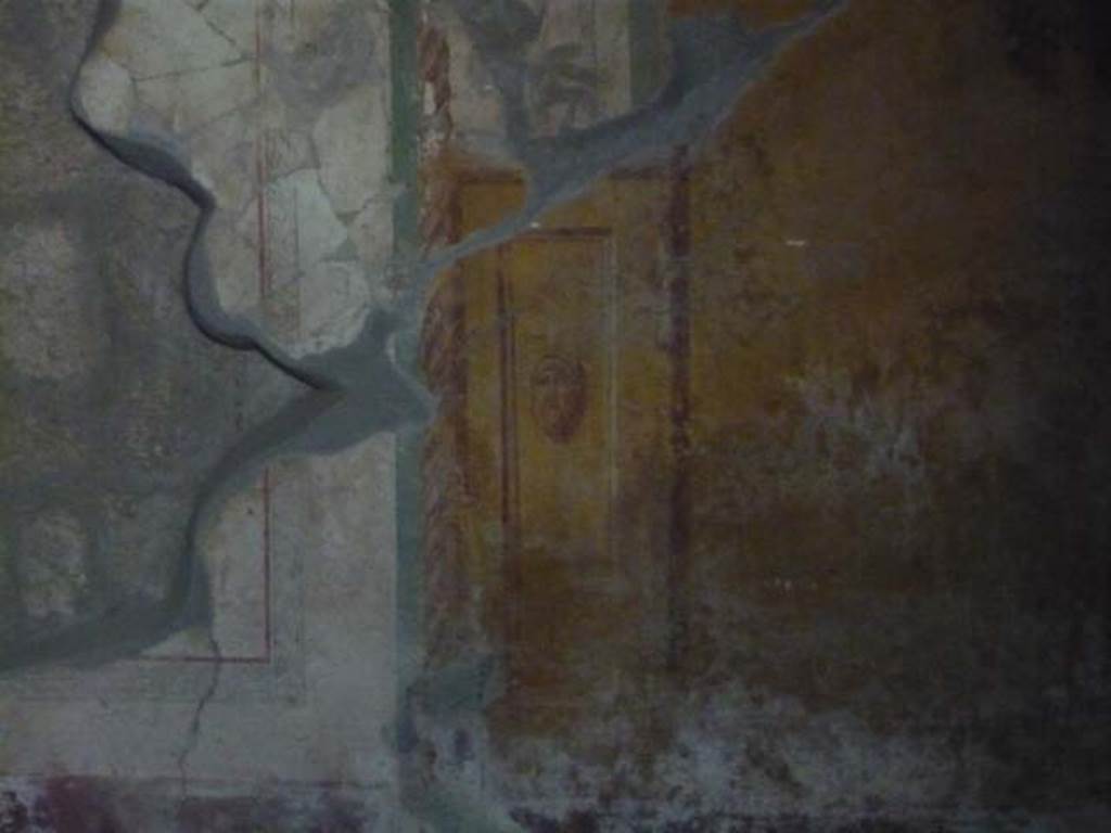 IX.13.1-3 Pompeii. May 2015. Room 19, detail from painting on east wall.  Photo courtesy of Buzz Ferebee.

