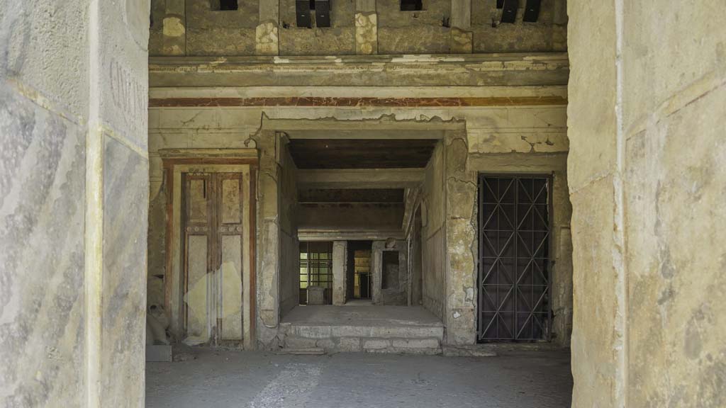 IX.13.1-3 Pompeii, August 2021. Room 1, looking north towards room 28, in centre. Photo courtesy of Robert Hanson.