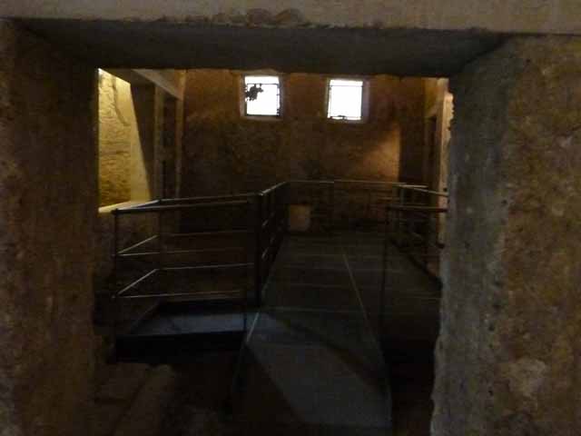 IX.13.1-3 Pompeii. May 2010.  Room 31, stairs to upper floor, and corridor to IX.13.1