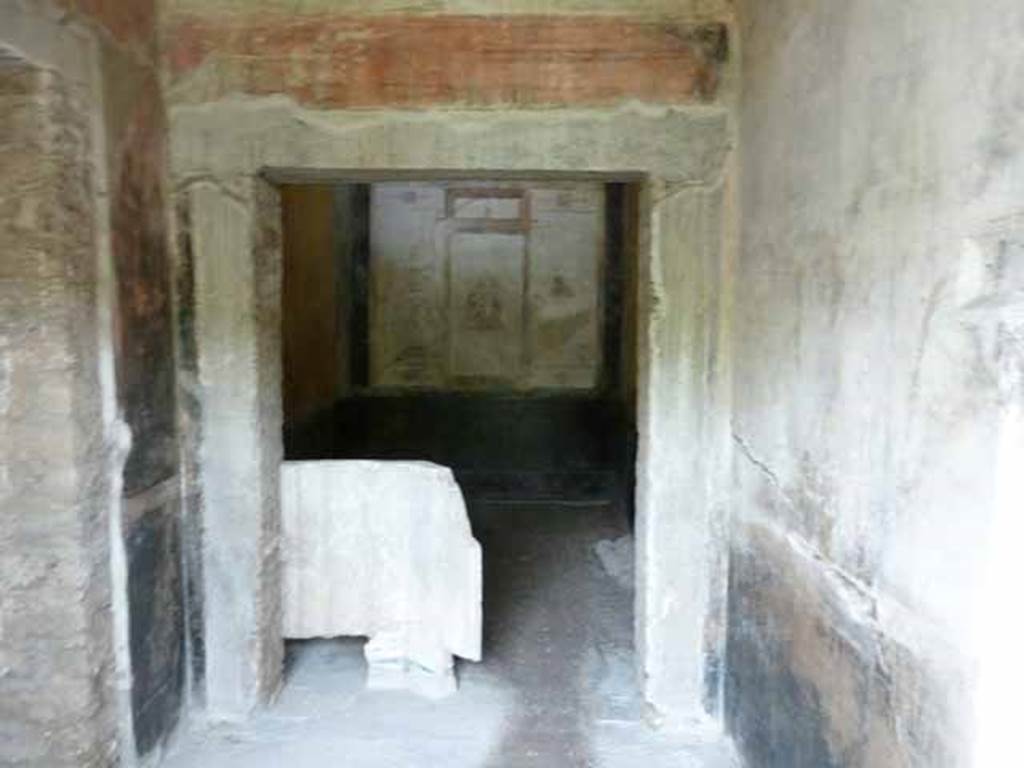 IX.13.1-3 Pompeii. May 2010.  Room 12, from antechamber. Looking north.