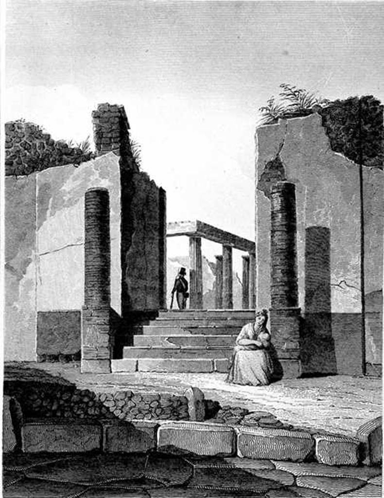 HGW24 Pompeii. Between 1812 and 1834. Entrance as depicted in Les Ruines de Pompeii by Mazois.