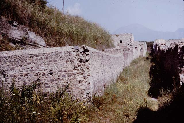 Unnamed vicolo between south end of I.17 and I.16. Pompeii. 1964. Looking north. Photo by Stanley A. Jashemski. 
Source: The Wilhelmina and Stanley A. Jashemski archive in the University of Maryland Library, Special Collections (See collection page) and made available under the Creative Commons Attribution-Non Commercial License v.4. See Licence and use details.
J64f1897
