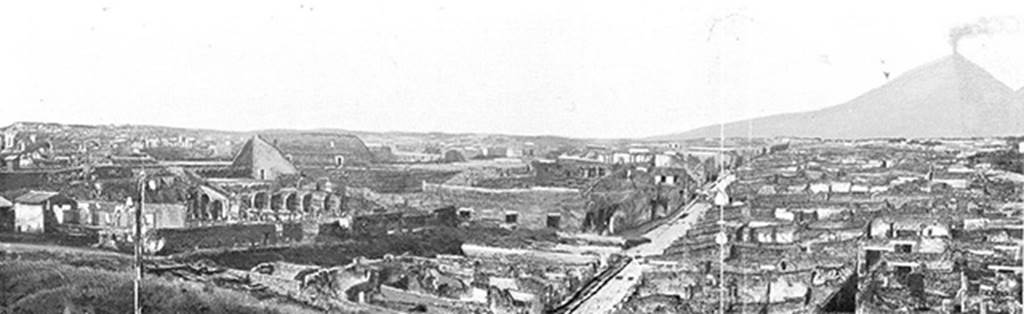 Porta Stabia. About 1900. Looking north along Via Stabiana, past VIII.7 on left. Photo courtesy of Rick Bauer.