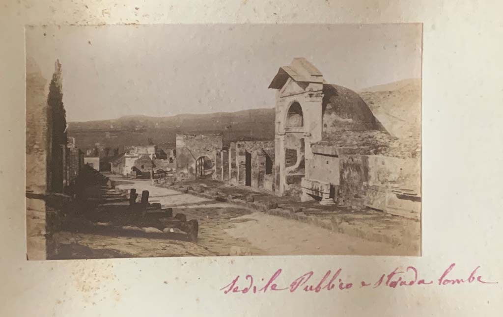 Via dei Sepolcri, Pompeii. From an album dated c.1875-1885. Looking north. Photo courtesy of Rick Bauer.