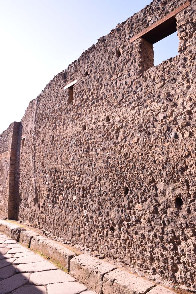 Vicolo del Citarista, west side, Pompeii. October 2019. West wall, looking south.  
Foto Tobias Busen, ERC Grant 681269 DÉCOR.
