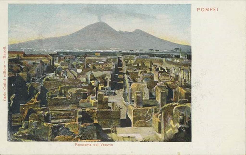 Vicolo di Modesto. Late 19th Century postcard. Looking north towards junction with Vicolo di Modesto and fountain, centre of postcard. Photo courtesy of Rick Bauer.

