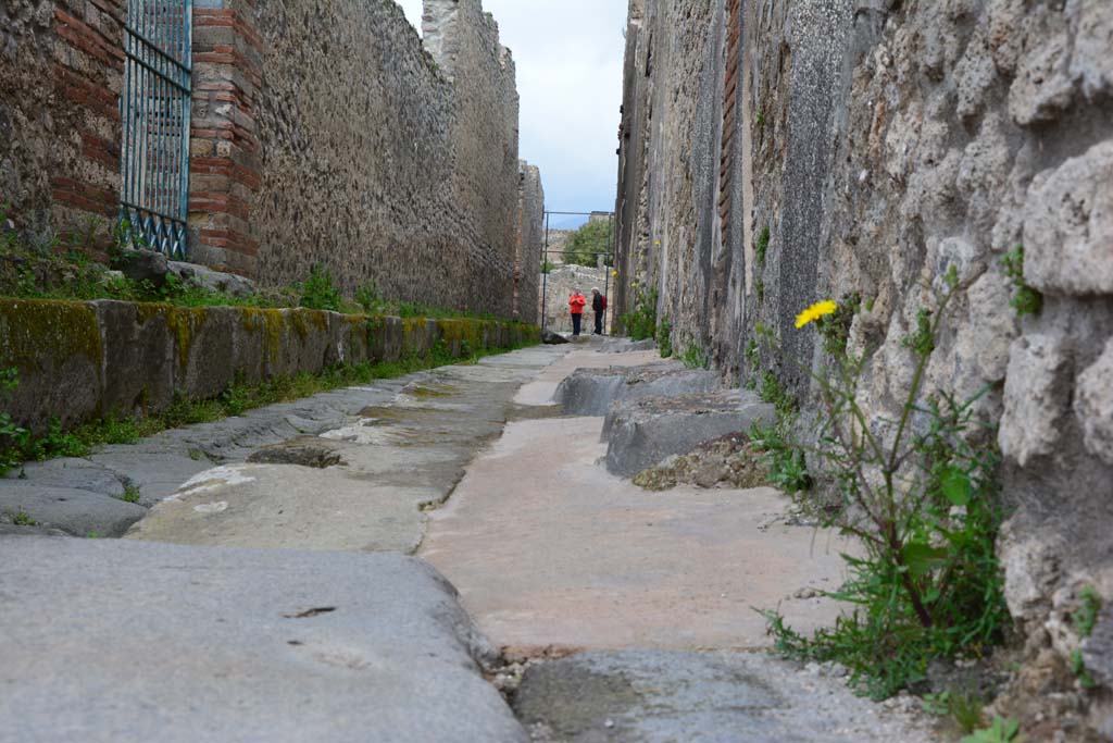 Vicolo di Tesmo, Pompeii. March 2017. Looking north from near IX.4.15, on left, and IX.5, on right.
Foto Christian Beck, ERC Grant 681269 DÉCOR.
