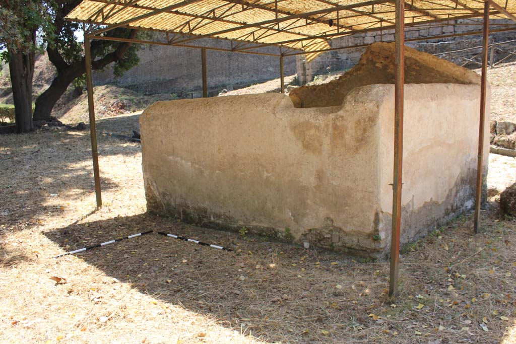 NGOF Pompeii. July 2017. Rear of Tomb of M. Obellius Firmus following restoration in 2015 and 2016. Photo courtesy Stephen Kay, British School at Rome.