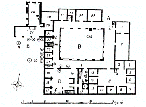 Plan of Villa Marchetti