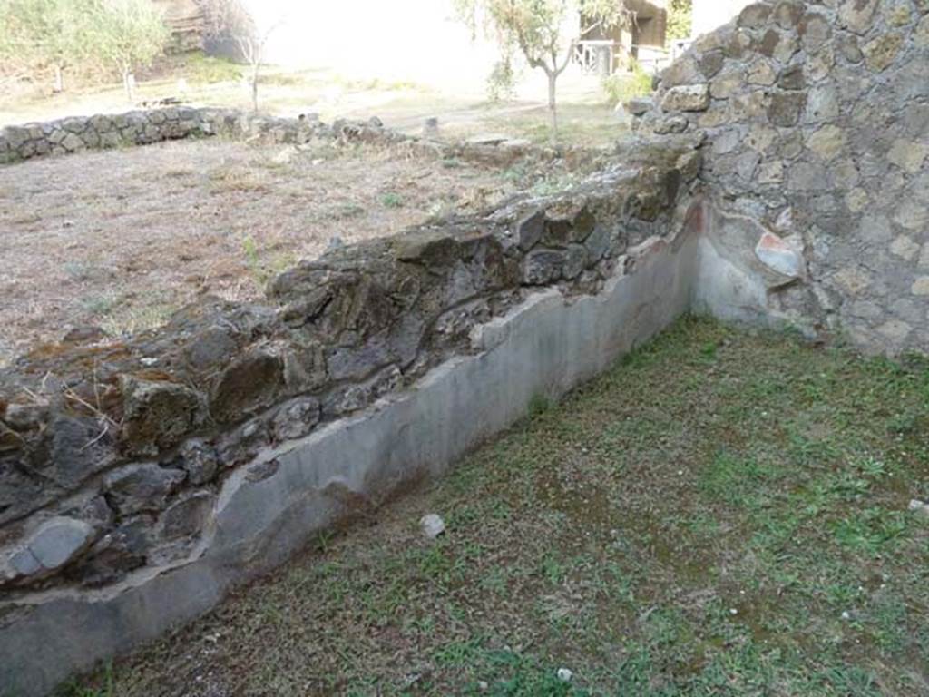 Oplontis, September 2015. Room 57, remains of north wall