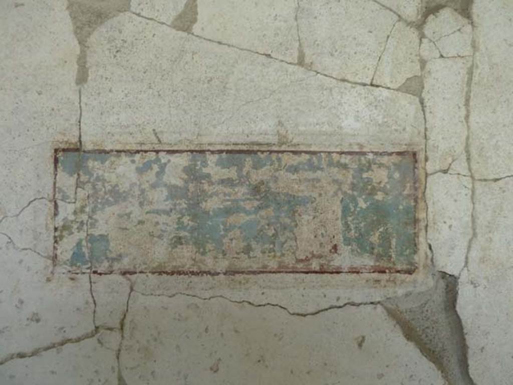 Oplontis, September 2015. Area 60, west wall of portico, painted panel immediately south of doorway to room 75.