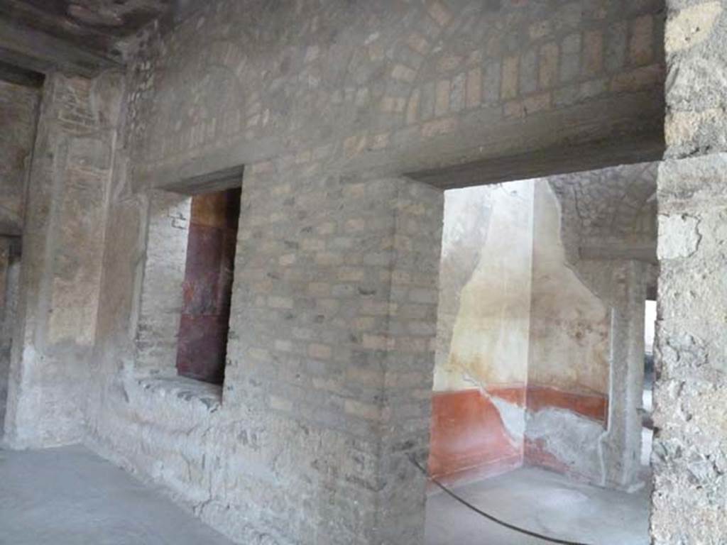Oplontis, September 2015. Room 74, looking towards north wall with window to garden room 87 on left, and doorway to room 88, on right.