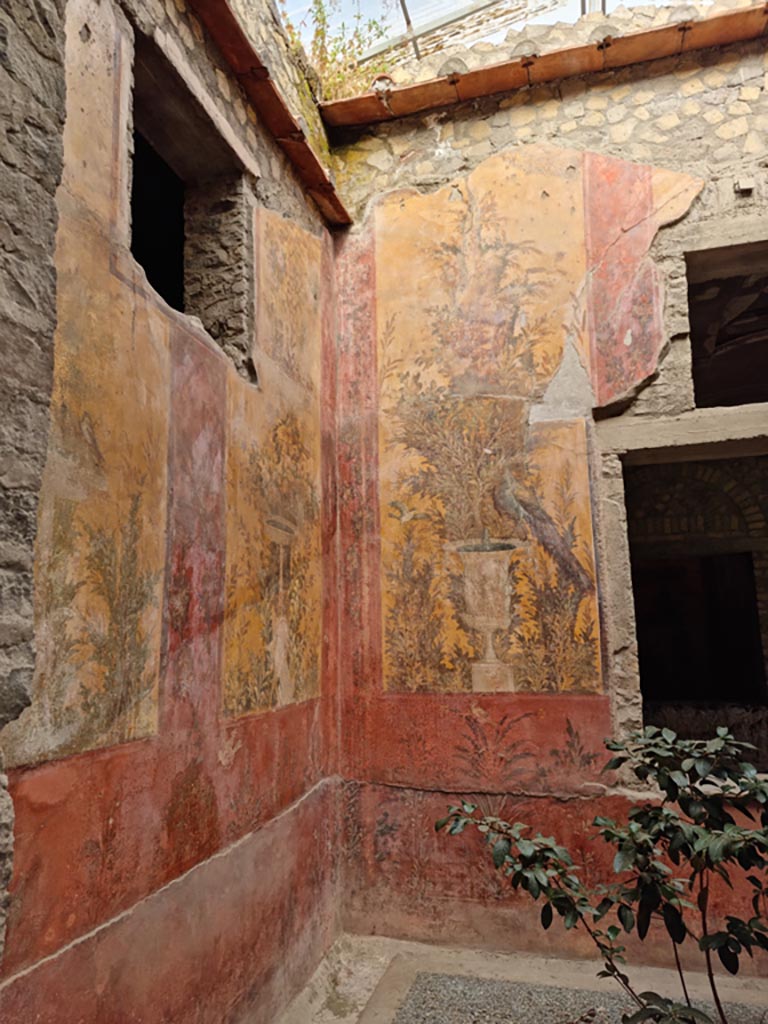 Oplontis Villa of Poppea, May 2011. Area 73 with niche/recess set into west wall, at rear of room 74.
Room 74, with window on south and north sides, into small courtyard gardens. Photo courtesy of Michael Binns.

Photo courtesy of Michael Binns.
