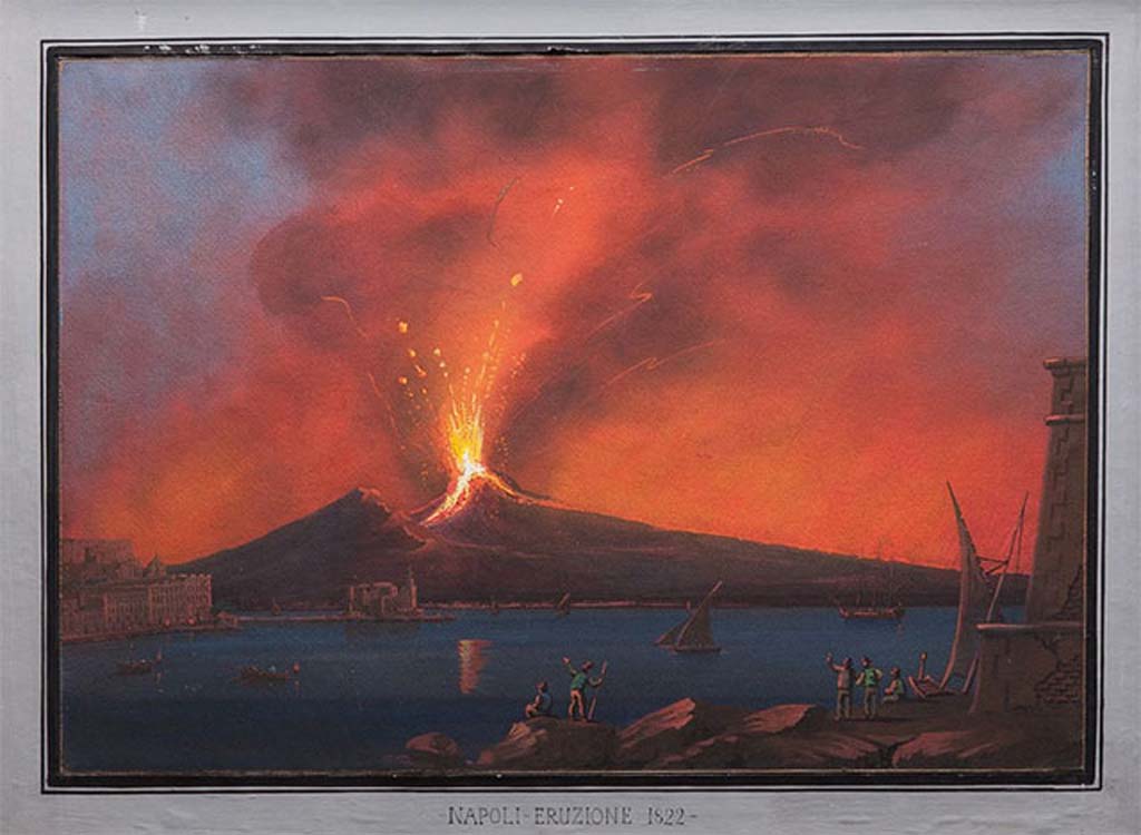 Vesuvius Eruption 1822 from Naples.