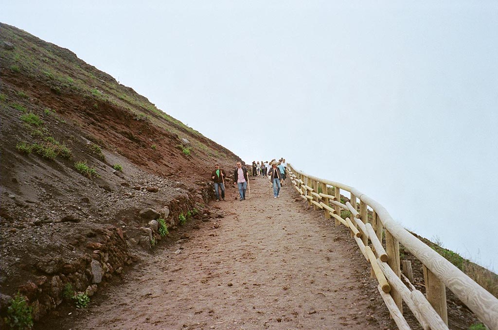 Vesuvius, March 2010. Coming back from rim. Photo courtesy of Rick Bauer.