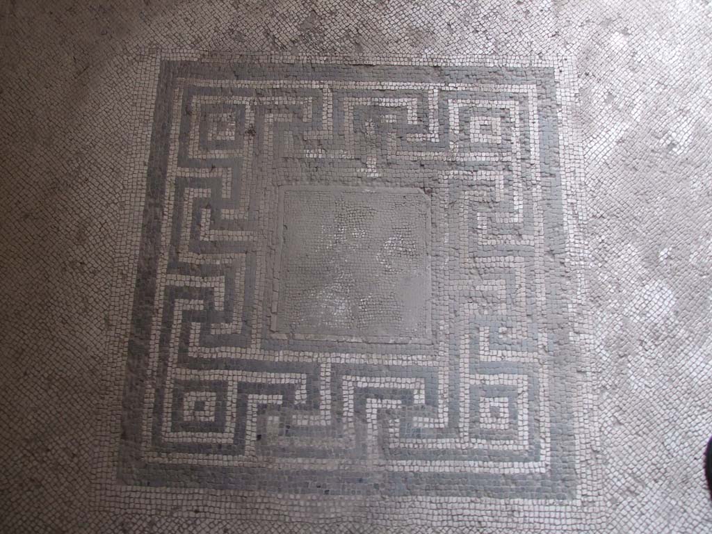 I.10.4 Pompeii. December 2006. Room 47, centre of mosaic floor.