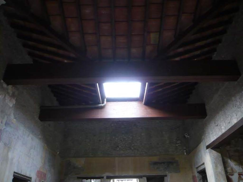 I.10.4 Pompeii. May 2012. Restored roof and compluvium above impluvium in atrium.   
Photo courtesy of Buzz Ferebee.
